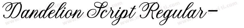 Dandelion Script Regular字体转换